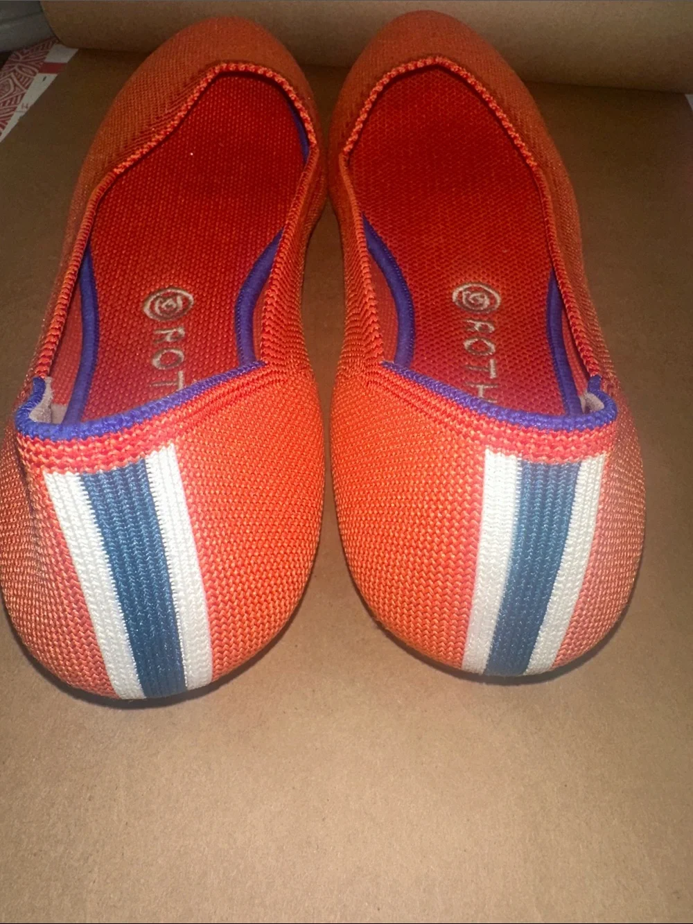 Rothy’s Orange Persimmon Marina Heel Ballet Flats Women’s 10.5